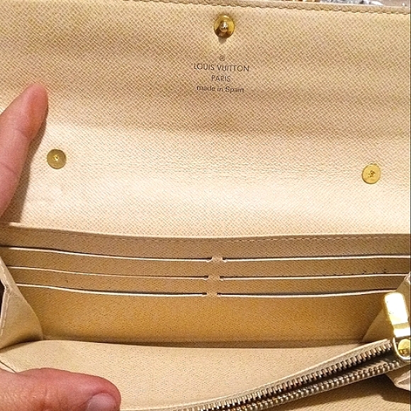 ▶ ®Louis Vuitton Damier Azur Sarah Continental Wallet WOC Pre-owned - Picture 9 of 16